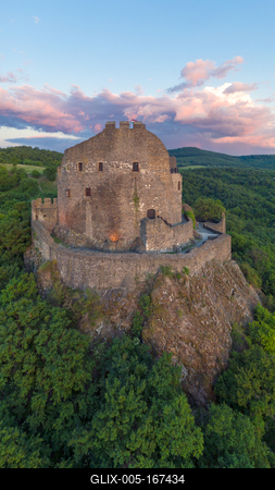 Castle of hollok in Hungary-stock-foto
