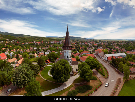 Church of the Assumption in Gyongyospata Hungary.-stock-foto