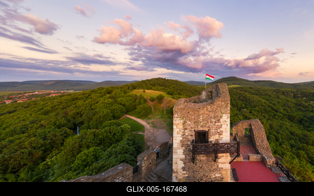 Castle of hollok in Hungary-stock-foto