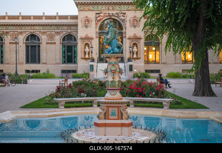 The Millenium house in City park of Budapest-stock-foto