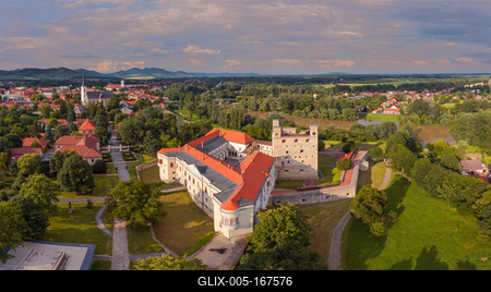 Castle of Sarospatak Hungary Another name is Rakoczi castle.-stock-foto