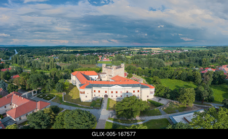 Castle of Sarospatak Hungary Another name is Rakoczi castle.-stock-foto