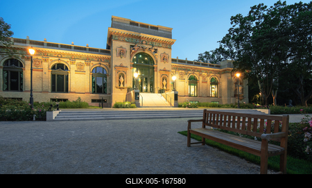 The Millenium house in City park of Budapest-stock-foto