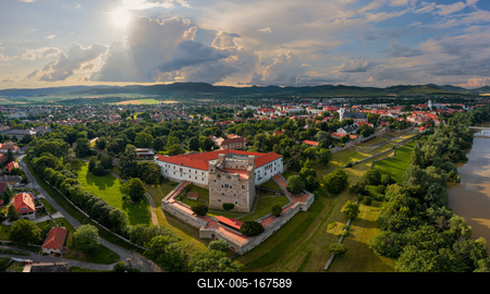Castle of Sarospatak Hungary Another name is Rakoczi castle.-stock-foto