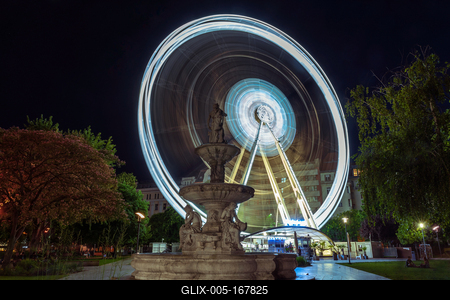 Budapest eye ferris wheel-stock-foto