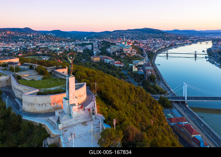 Europe Hungary Budapest Citadella.-stock-foto