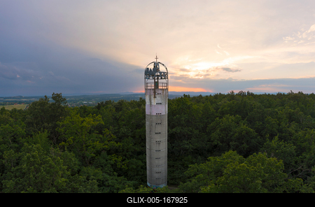 Margitas geodetic tower next to Szada Hungary-stock-foto