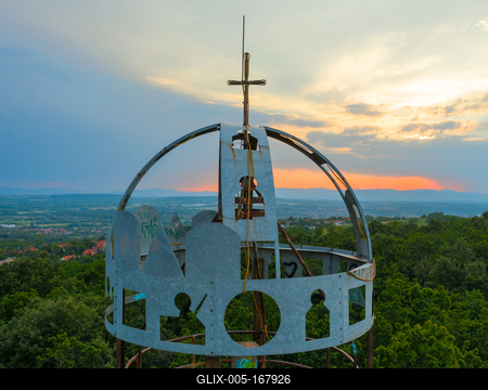 Margitas geodetic tower next to Szada Hungary-stock-foto