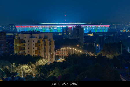 Puskas Arena from unusual view point-stock-foto