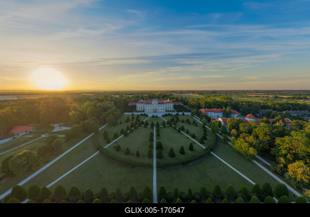 The Esterhazy Palace near to Sopron in Fertod, Hunary-stock-foto