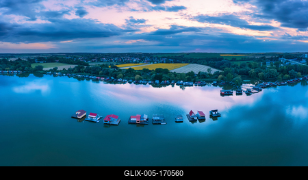 Lake Bokod next to Oroszlany city in Hungary-stock-foto