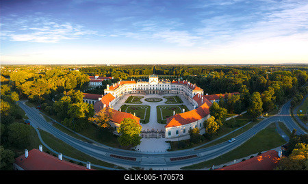 The Esterhazy Palace near to Sopron in Fertod, Hunary-stock-foto