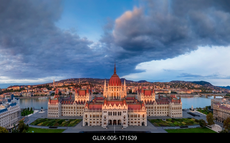 Uinique  photo about the Hungarian Parliament building-stock-foto