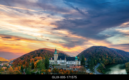 Autumn landscape about Lillafured, Hungary-stock-foto