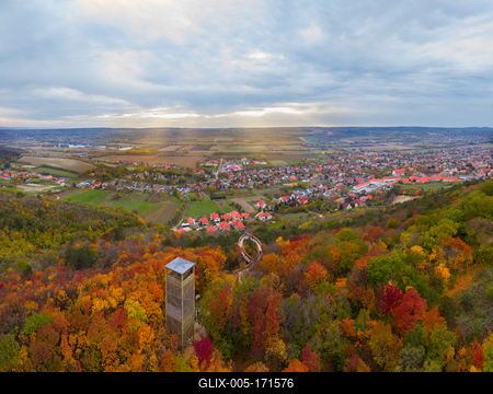 Fantastic arieal photo of Pannonhalama Benedictine abbey in Hungary.-stock-foto