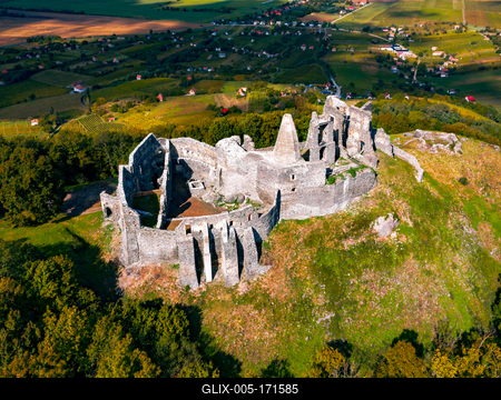 Castle of Somlo in Balaton Highland-stock-foto