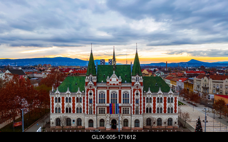 Ujpest city center in Budapest Hungary. City hall of ujpest. Amazing christmas mood.-stock-foto