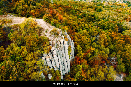 The basalt organs og the vulcanic Saint George hill's-stock-foto