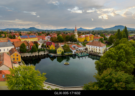 Tapolca mill pont in Hungary near by lake Balaton.-stock-foto