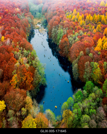 Unique lake in Hungary which name is Hubertlaki lake.-stock-foto