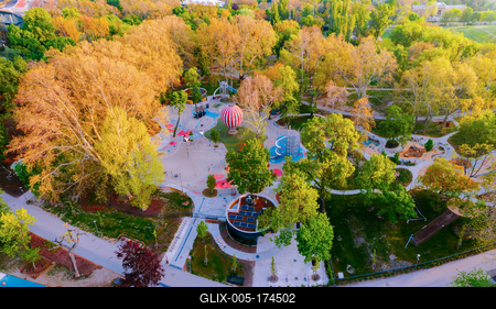 Budapest City park big playground-stock-foto