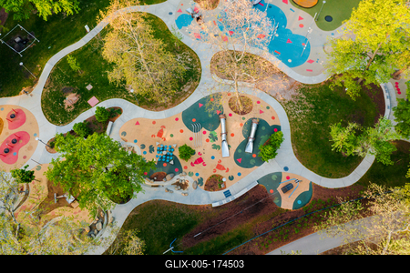 Budapest City park big playground-stock-foto