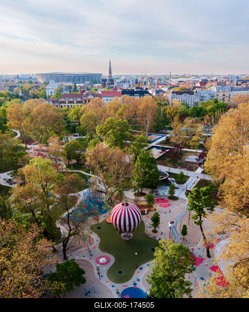 Budapest City park big playground-stock-foto