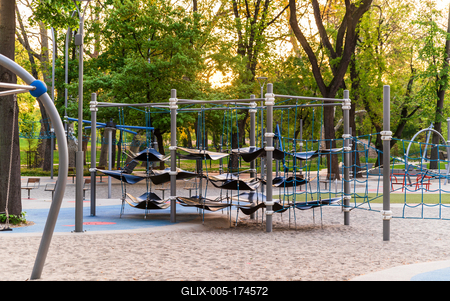 Budapest City park big playground-stock-foto