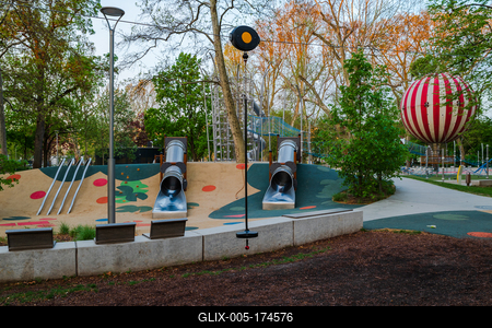 Budapest City park big playground-stock-foto