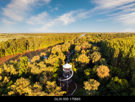 Canopy walkway in Mako city-stock-foto