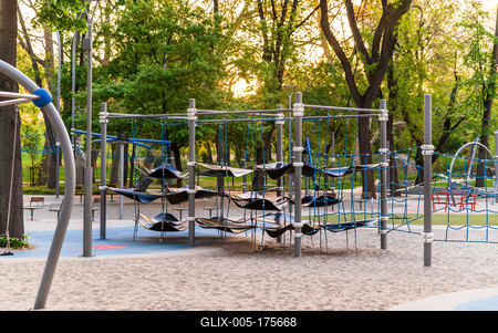 Budapest City park big playground-stock-foto