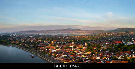 Aerial cityscape about Szentendre Hungary-stock-foto