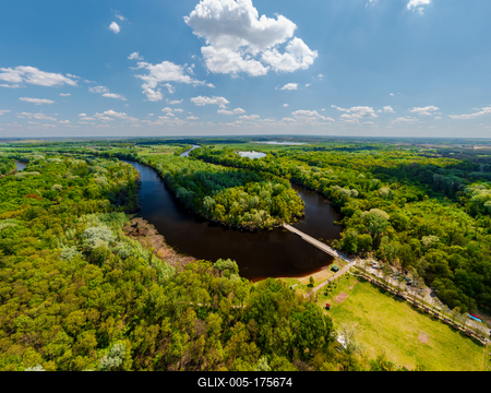 Backwater of Tisza river in Hungary-stock-foto