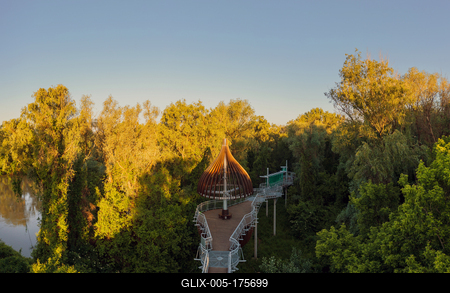 Canopy walkway in Mako city-stock-foto