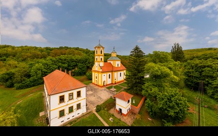 Serbian orthodox monastery in Graboc Hungary-stock-foto