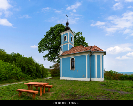 Mausz chapel near by Szekszard Hungary-stock-foto