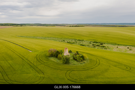 Somoly ruin church in Regoly Hungary-stock-foto