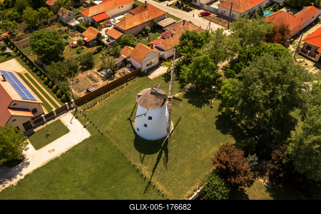 Windmill Museum in Szeged Dorozsma Village Hungary.-stock-foto