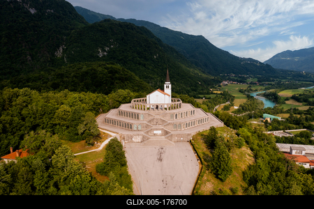 Italian Charnel house in Kobarid Slovenia-stock-foto