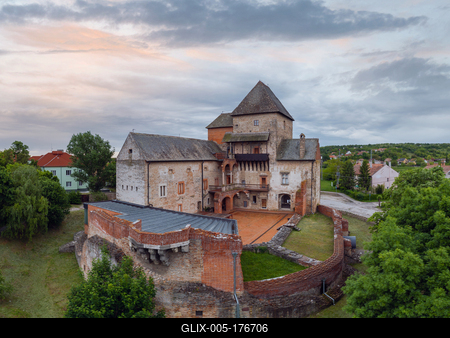 Fort os Simontornya Hungary-stock-foto