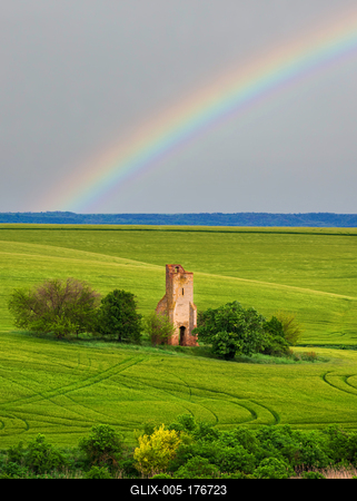 Somoly ruin church in Regoly Hungary-stock-foto