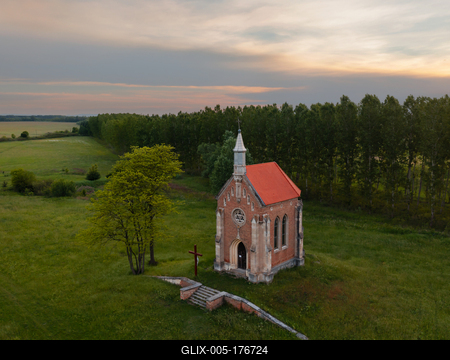 Zichy chapel in Lorev village Hungary-stock-foto