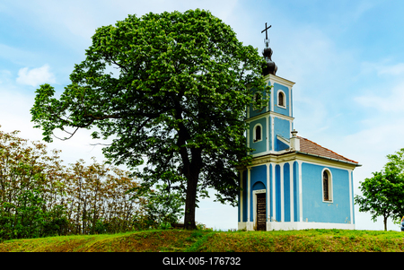 Mausz chapel near by Szekszard Hungary-stock-foto