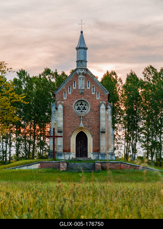 Zichy chapel in Lorev village Hungary-stock-foto