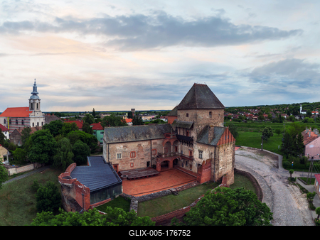 Fort os Simontornya Hungary-stock-foto