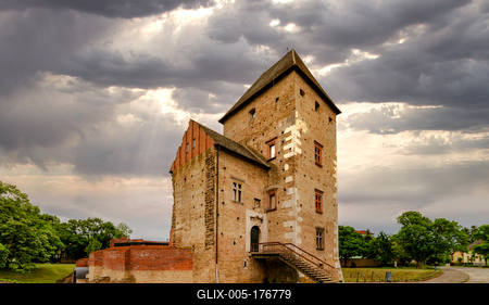 Fort os Simontornya Hungary-stock-foto
