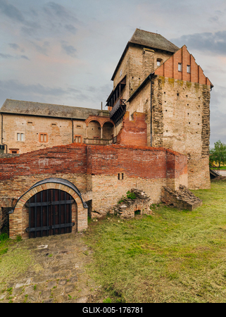Fort os Simontornya Hungary-stock-foto