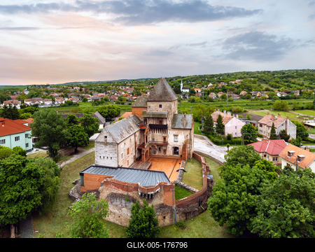 Fort os Simontornya Hungary-stock-foto