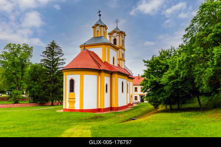 Serbian orthodox monastery in Graboc Hungary-stock-foto