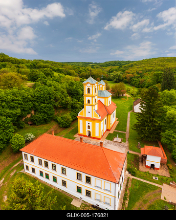 Serbian orthodox monastery in Graboc Hungary-stock-foto